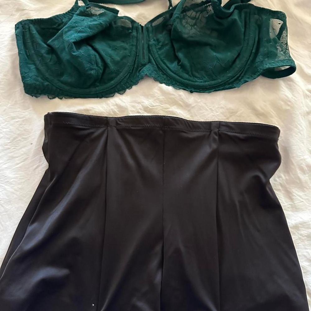 Auden Lace Underwire Bra Bundle Black Waist Band Set Green Pink 36DD, 36D comfy - Picture 4 of 8